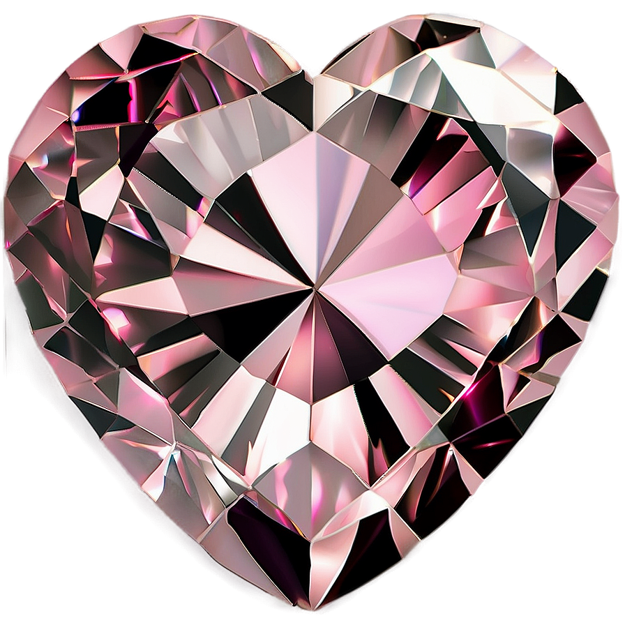 Pink Heart Diamond Png Ora