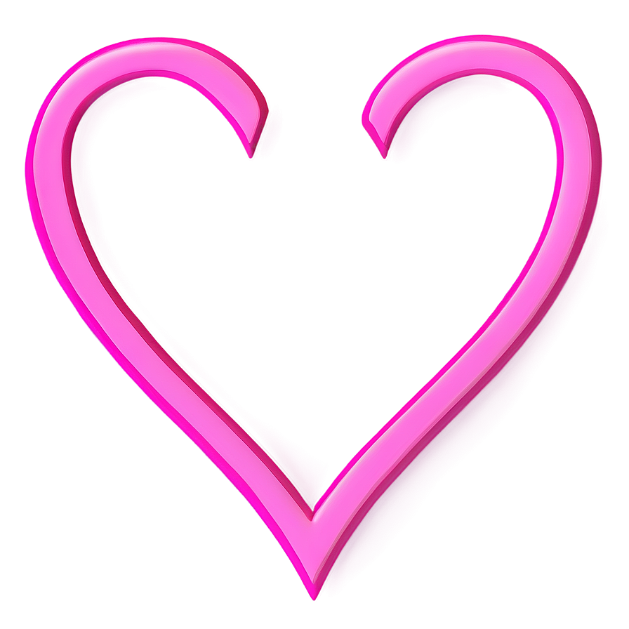 Pink Heart Emoji Outline Png Dnj