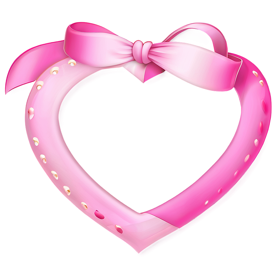 Pink Heart Emoji With Ribbon Png Bkv11