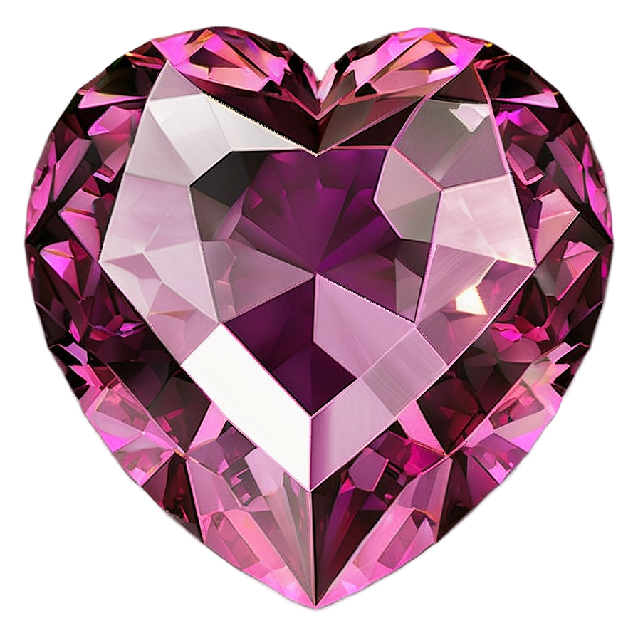 Pink Heart Gemstone Png Poa