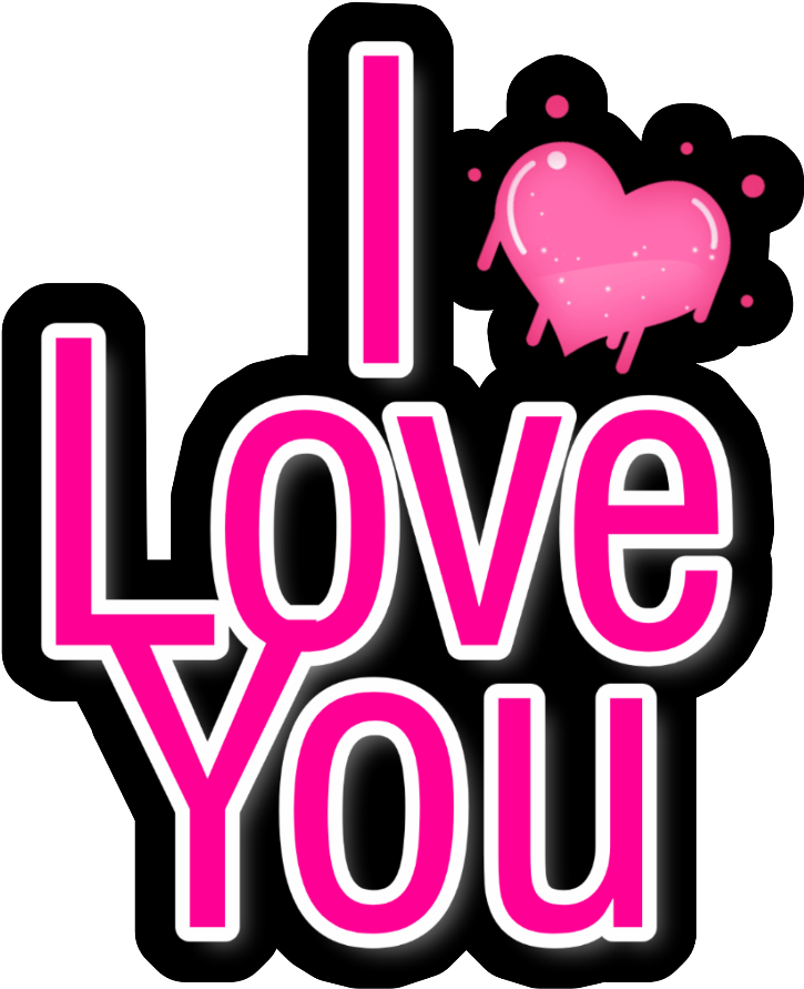 Pink Heart I Love You Graphic