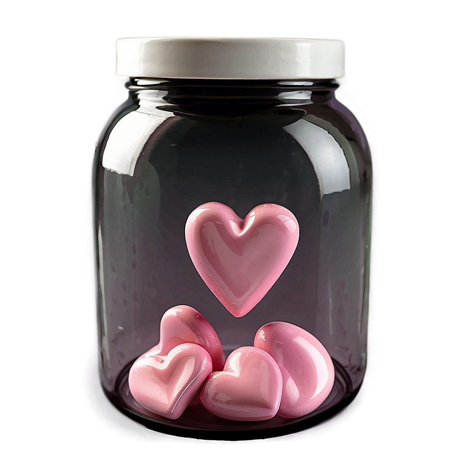 Pink Heart In A Jar Png Fxf77