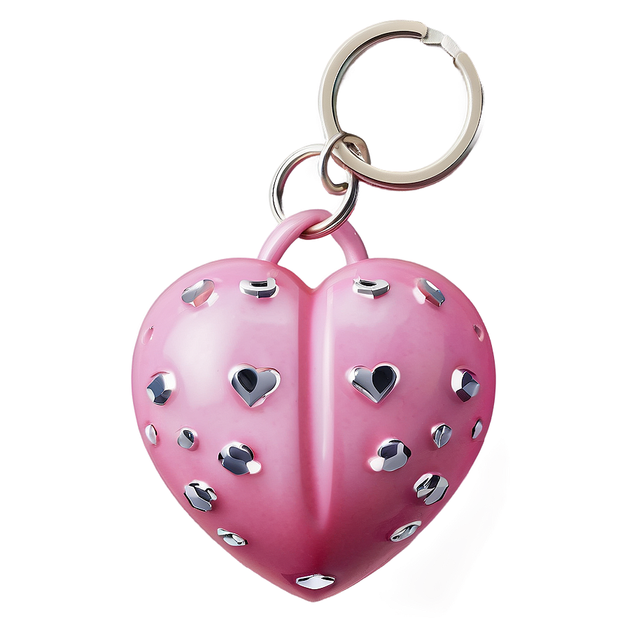 Pink Heart Keychain Png 92