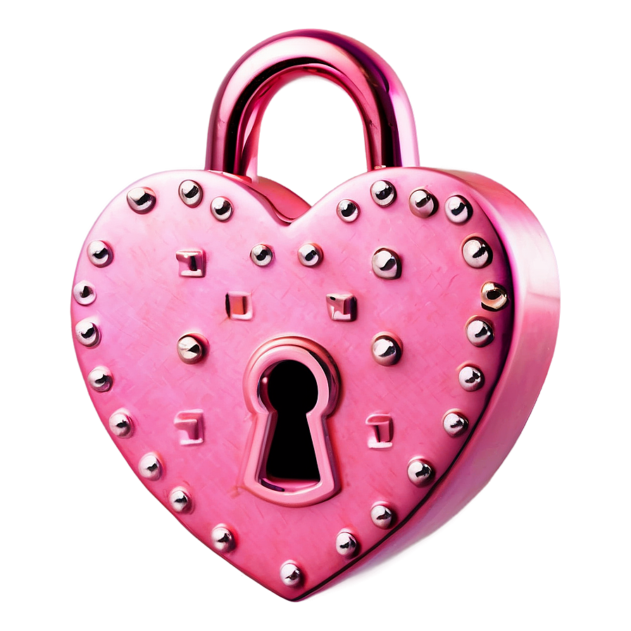 Pink Heart Lock Png 55