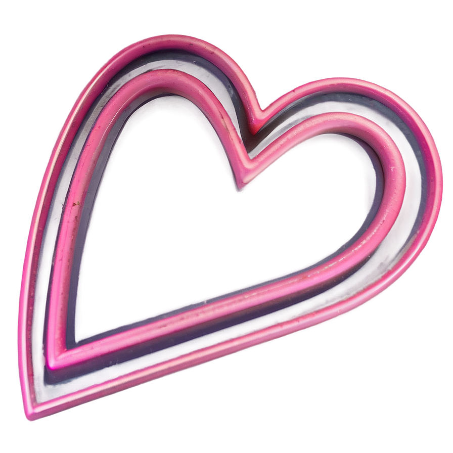 Pink Heart Outline Png 05252024