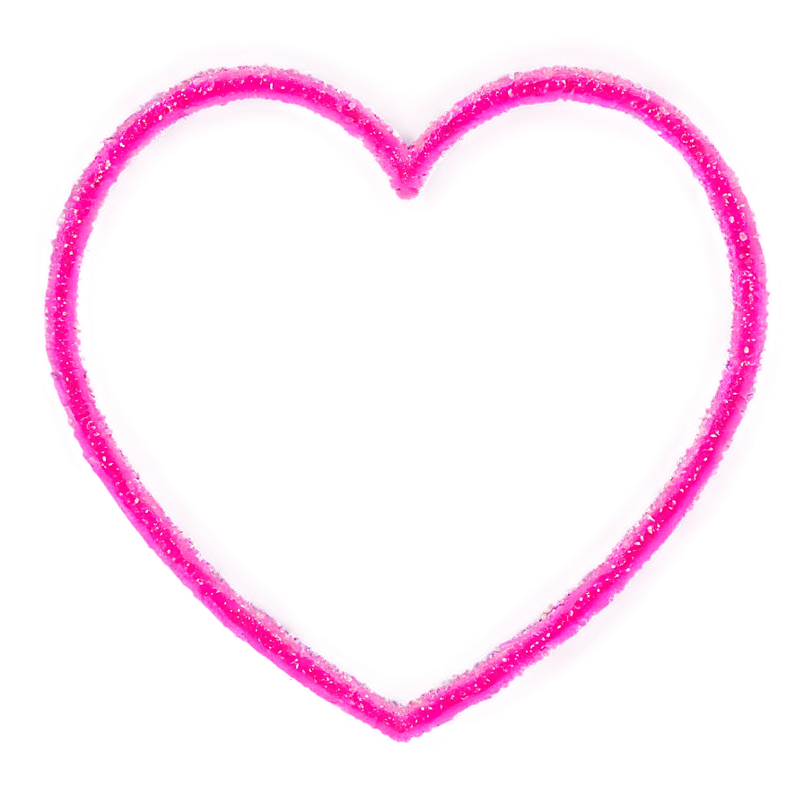 Pink Heart Outline Png 93