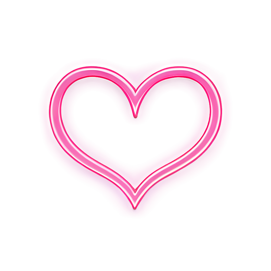 Pink Heart Outline Png Tel30