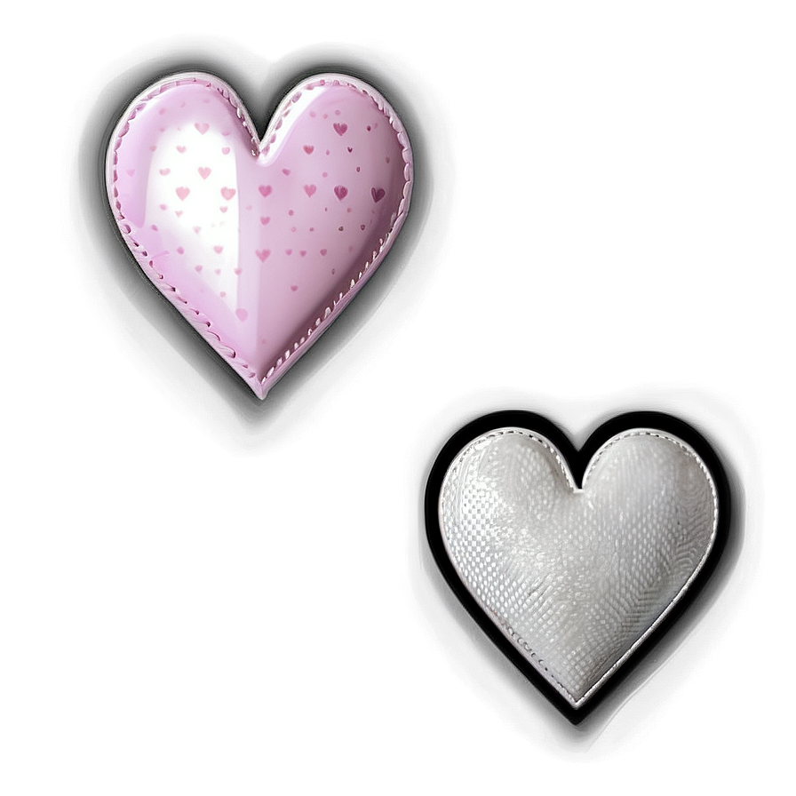 Pink Heart Patch Png 05232024