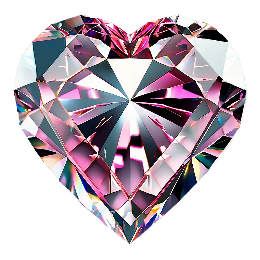 Pink Heart Shaped Diamond Icon Png Ler