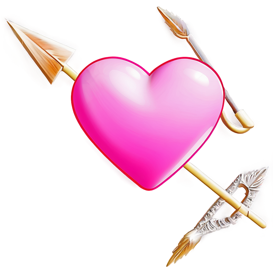 Pink Heart With Arrow Png Ffp43