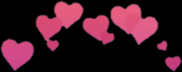 Pink Hearts Blurry Background
