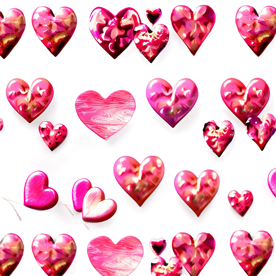 Pink Hearts Png 67