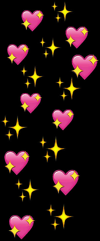Pink Heartsand Stars Tumblr Background
