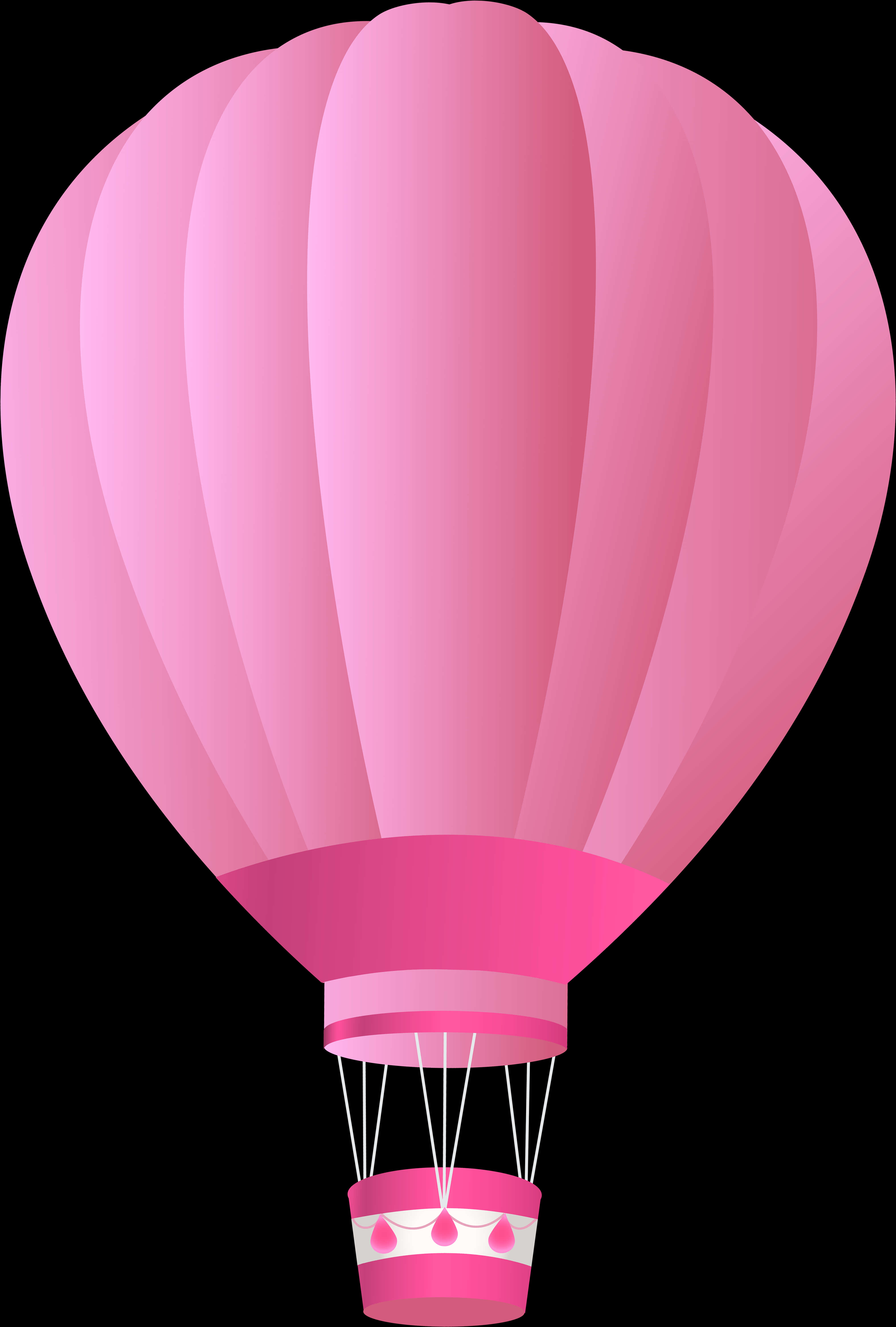 Pink Hot Air Balloon Vector