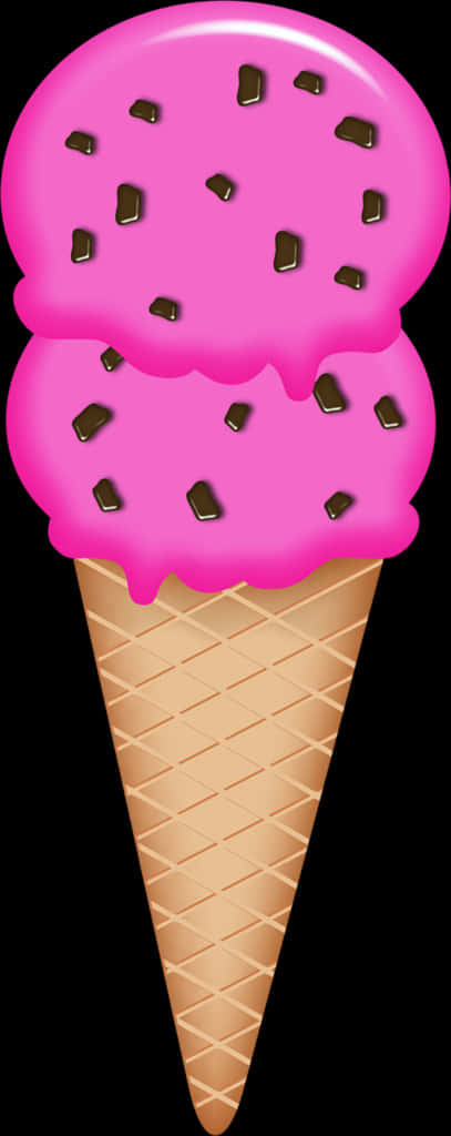 Pink Ice Cream Cone Clipart