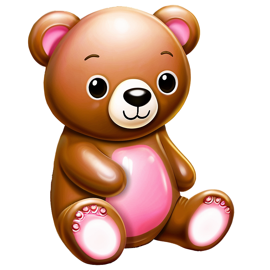 Pink Kawaii Bear Clipart Png 06292024