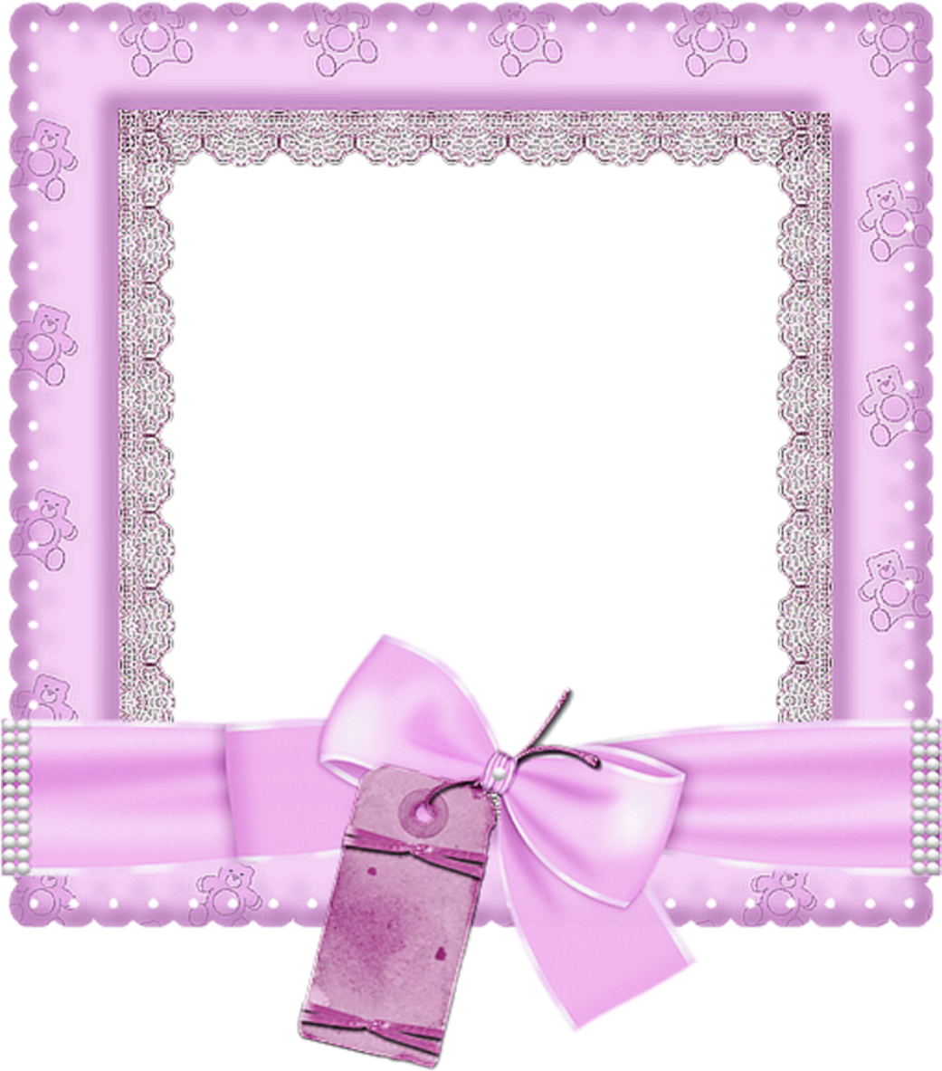 Pink Lace Framewith Bow