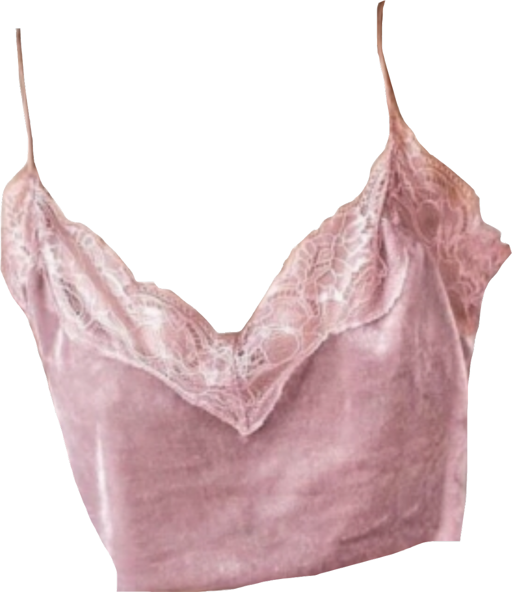 Pink Lace Trimmed Satin Crop Top