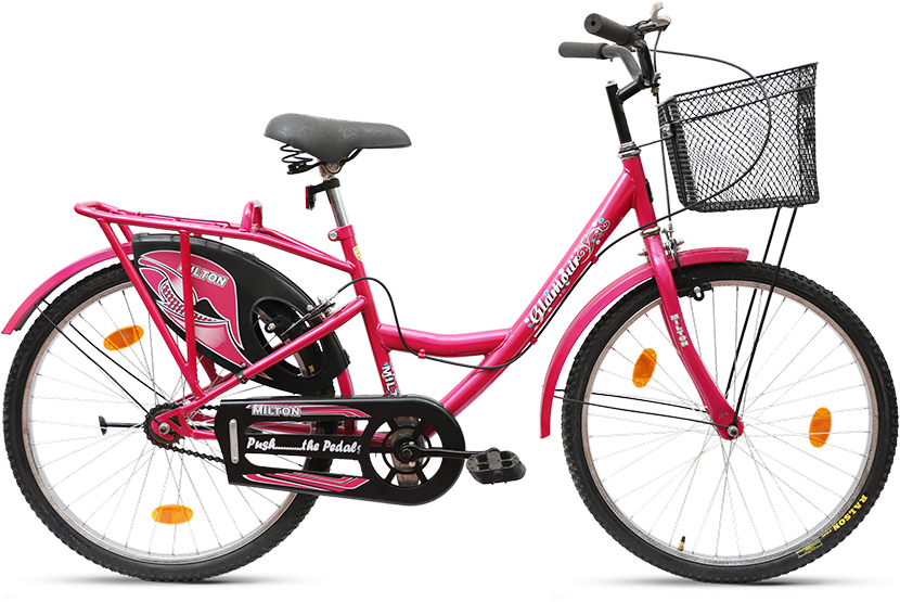 Pink Ladies Bicycle With Basket