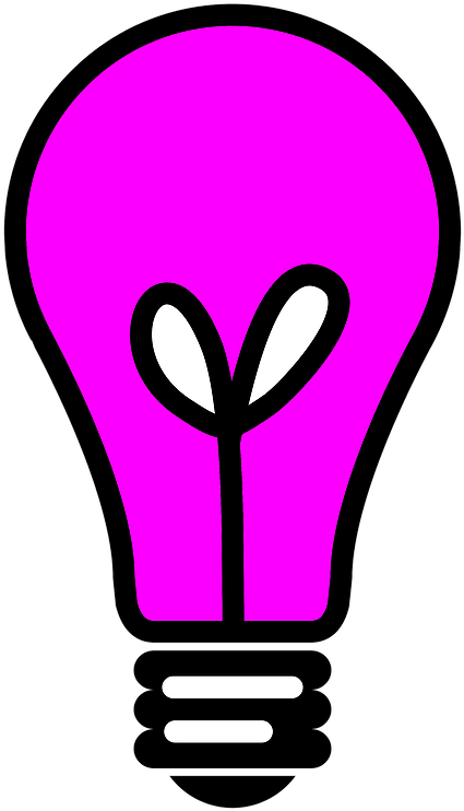 Pink Lightbulb Graphic