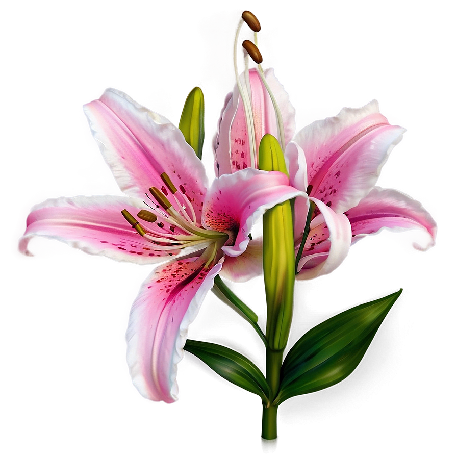 Pink Lily Flowers Png Btf71