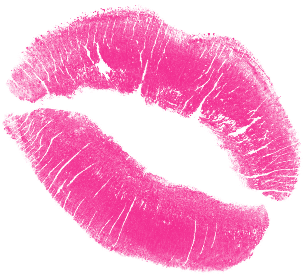 Pink Lip Print Graphic