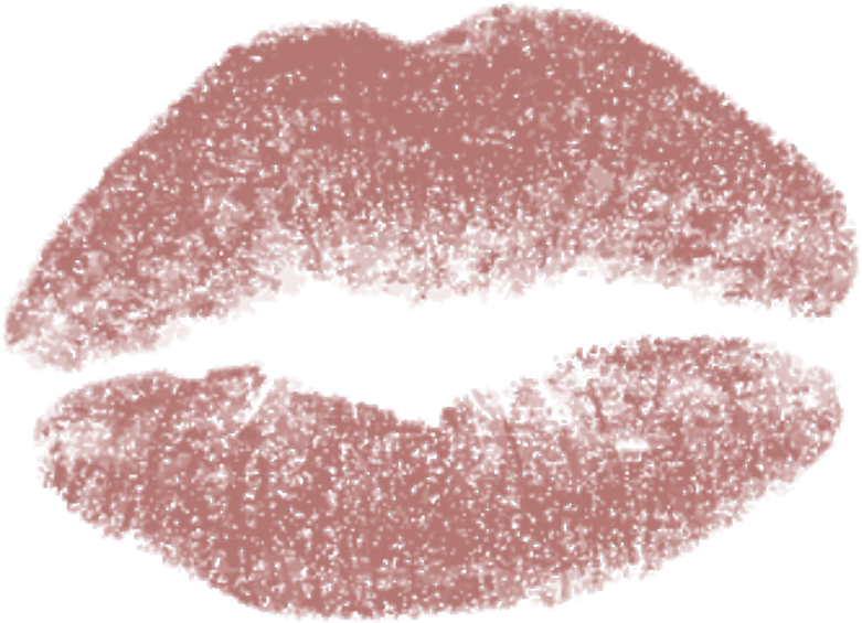 Pink Lips Arton Blue Background