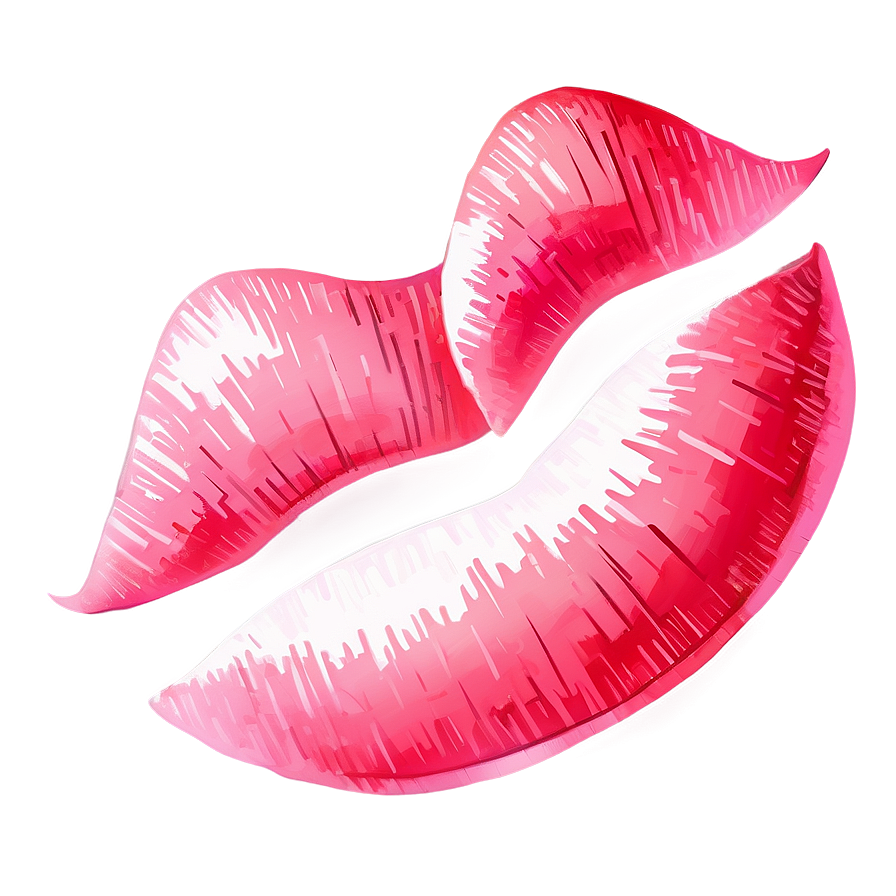 Pink Lips In Watercolor Style Png 71