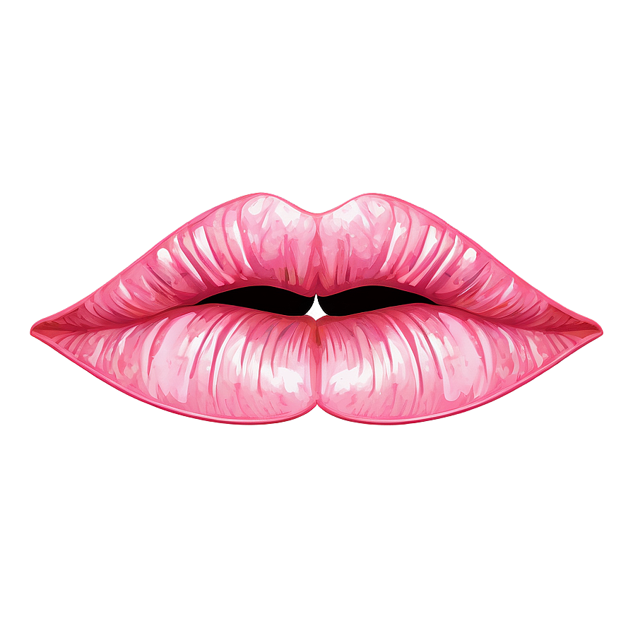 Pink Lips With Floral Pattern Png 88