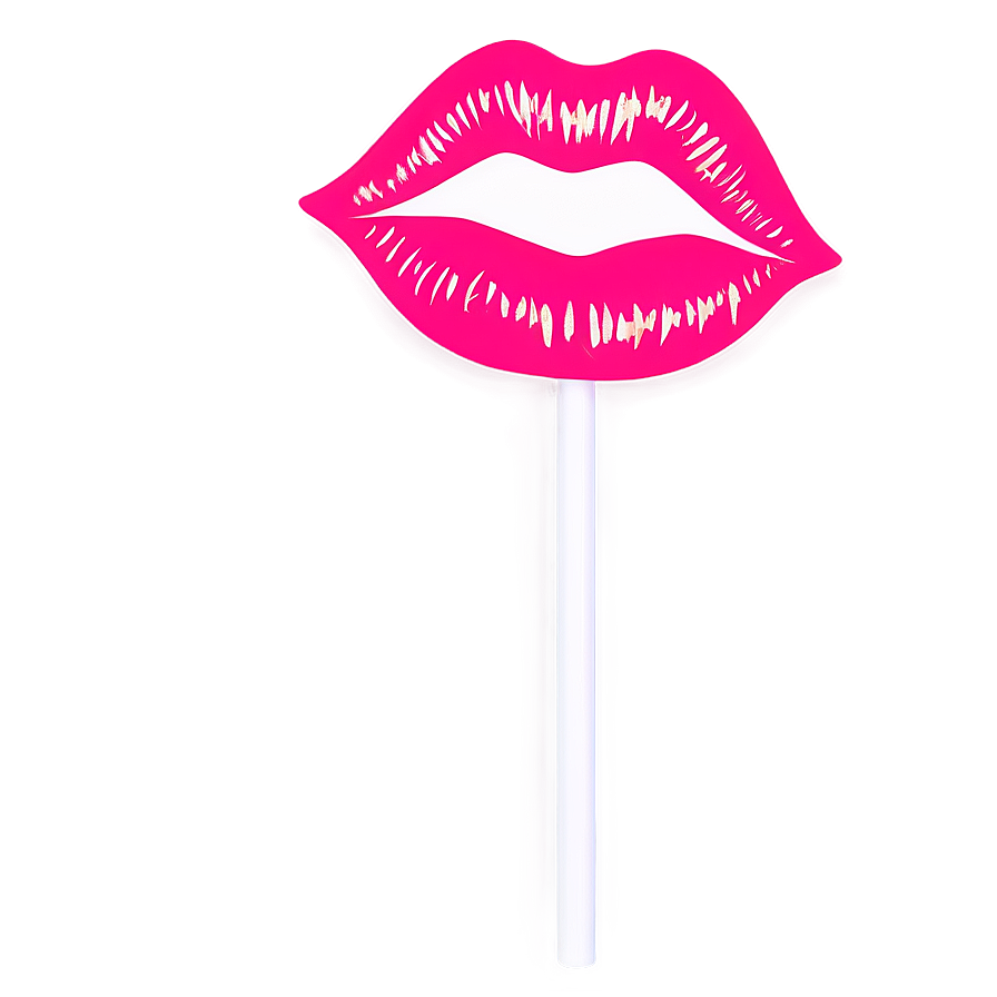 Pink Lips With Lollipop Png 57