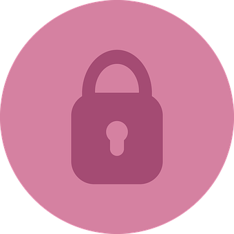 Pink Lock Icon