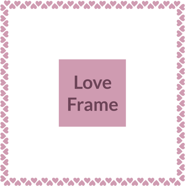 Pink Love Frame Vector Design