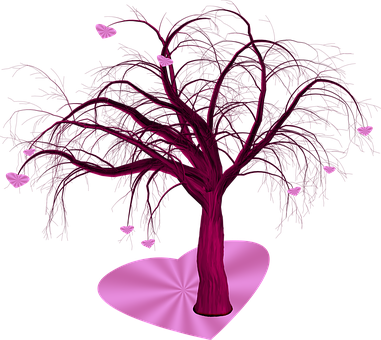 Pink Love Tree Artwork