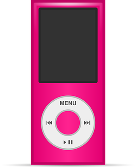Pink M P3 Player Icon