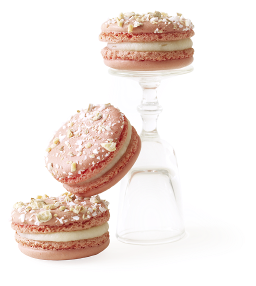Pink Macaronson Glass Stand