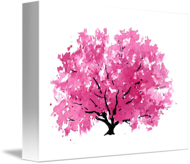 Pink Magnolia Watercolor Artwork