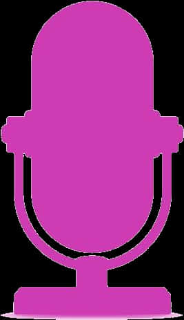 Pink Microphone Silhouette