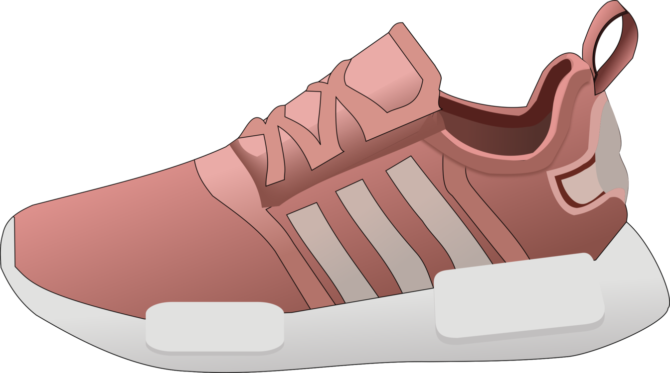 Pink Modern Sneaker Illustration