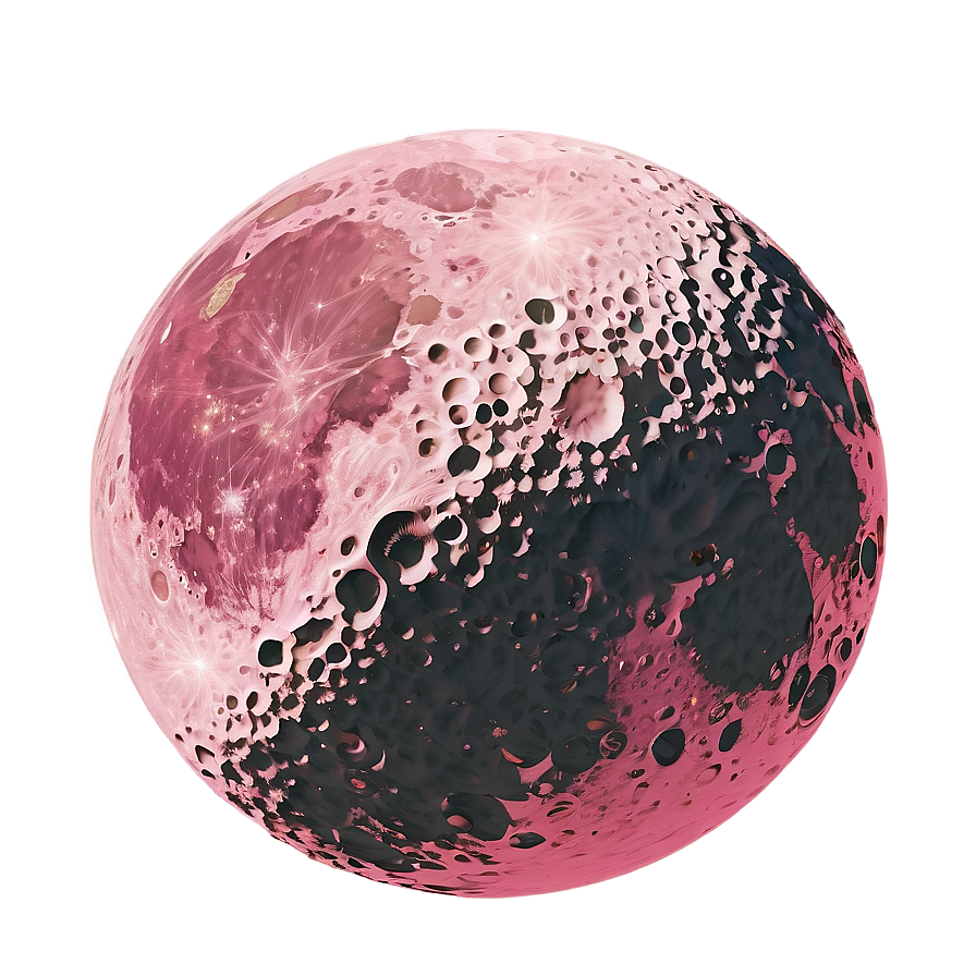 Pink Moon Illustration Png 06252024