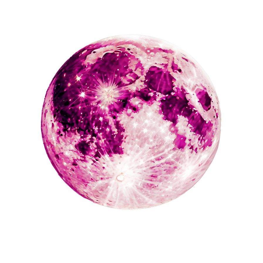 Pink Moon Illustration Png 38