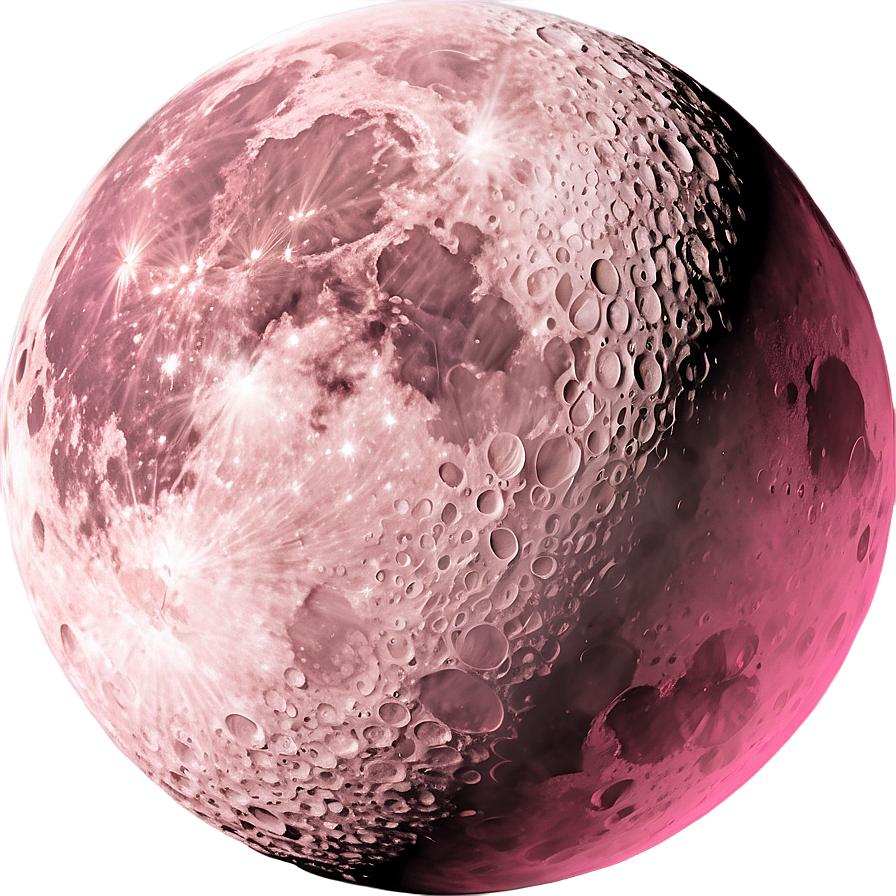 Pink Moon In Sci-fi Setting Png Ynn