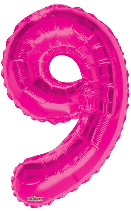 Pink Number9 Balloon