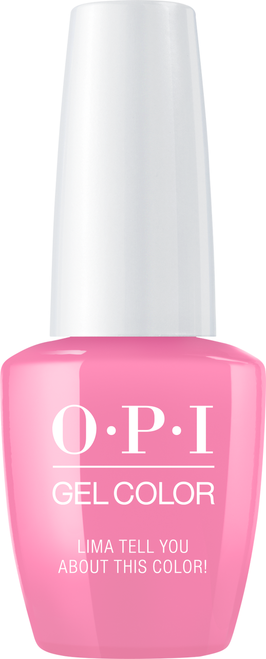 Pink O P I Gel Nail Polish Bottle