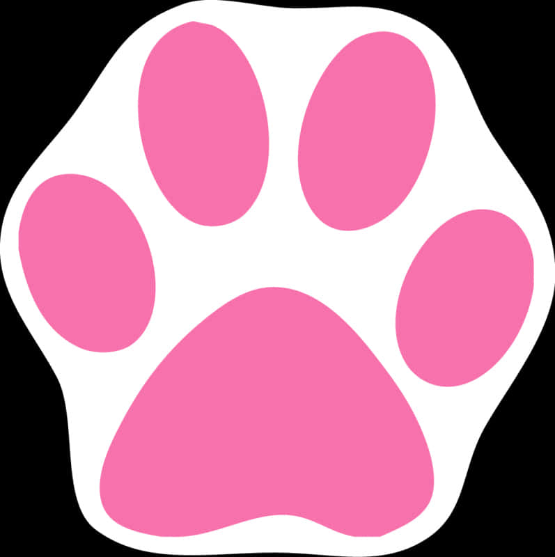 Pink Paw Print Graphic