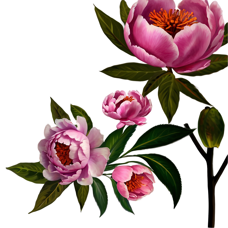 Pink Peonies Png 05242024