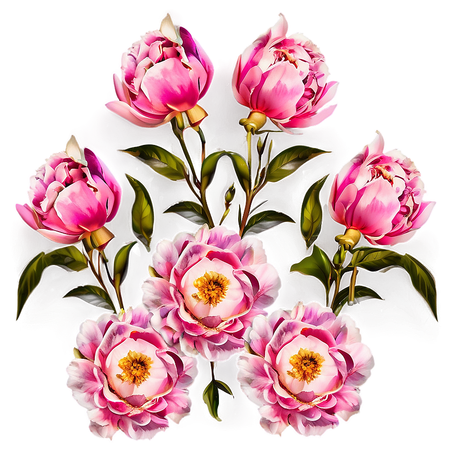 Pink Peonies Png Hsl