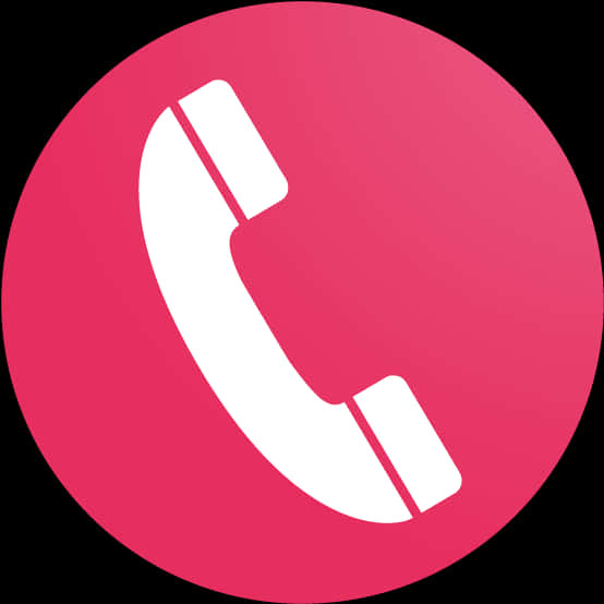 Pink Phone Icon
