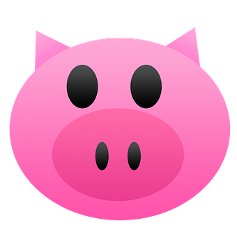 Pink Pig Emoji Graphic