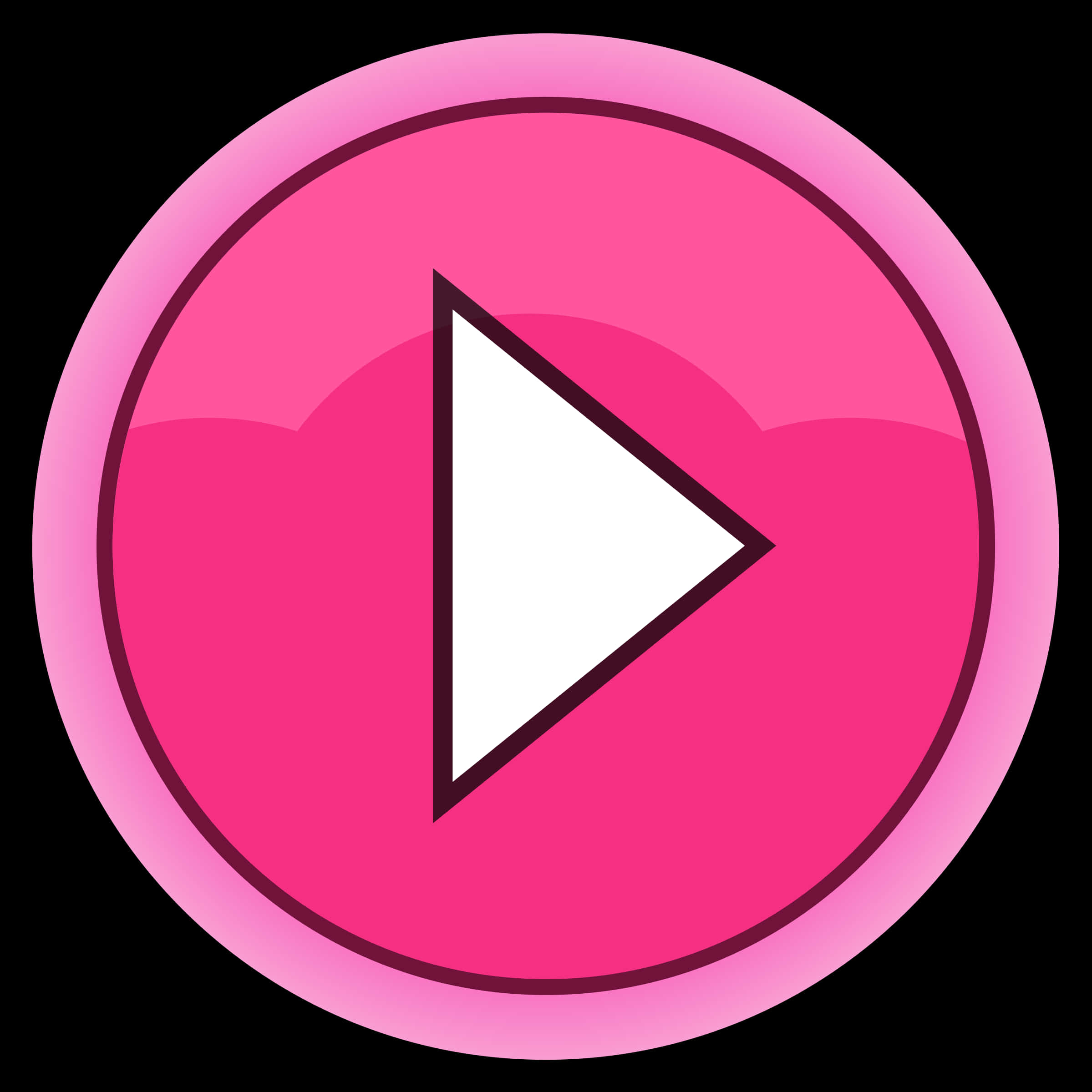 Pink Play Button Graphic