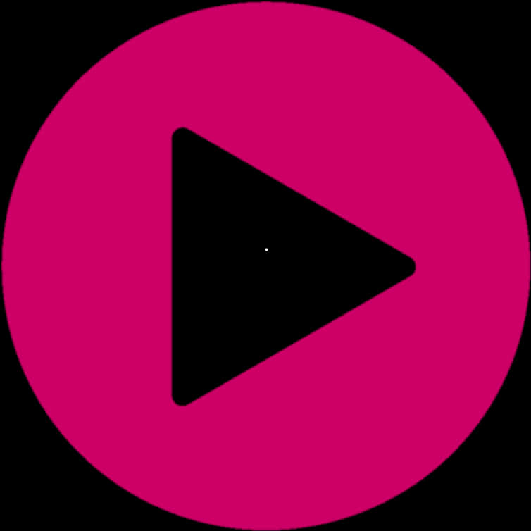 Pink Play Button Icon